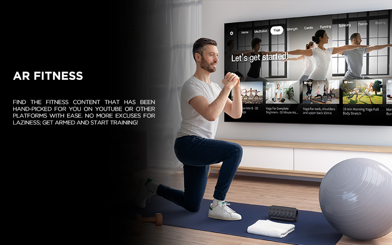 AR FITNESS - Find the fitness content that has been hand-picked for you on YouTube or other platforms with ease. No more excuses for laziness; get armed and start training!
